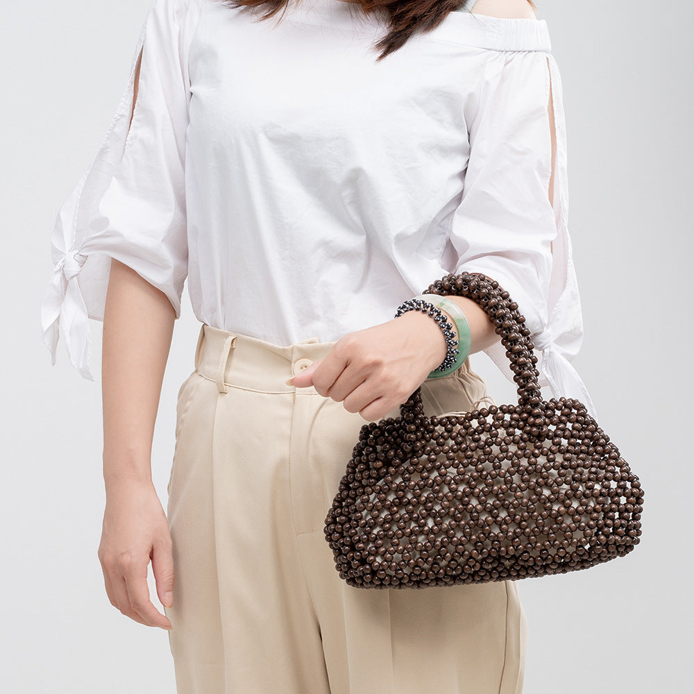 Handmade Wooden Bead Handbags