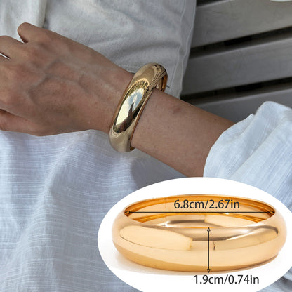 Bold Geometric Metal Cuff Bracelet Stylish Accessory