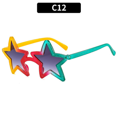 Colorful Star-Shaped Sunglasses for Parties and Festivals