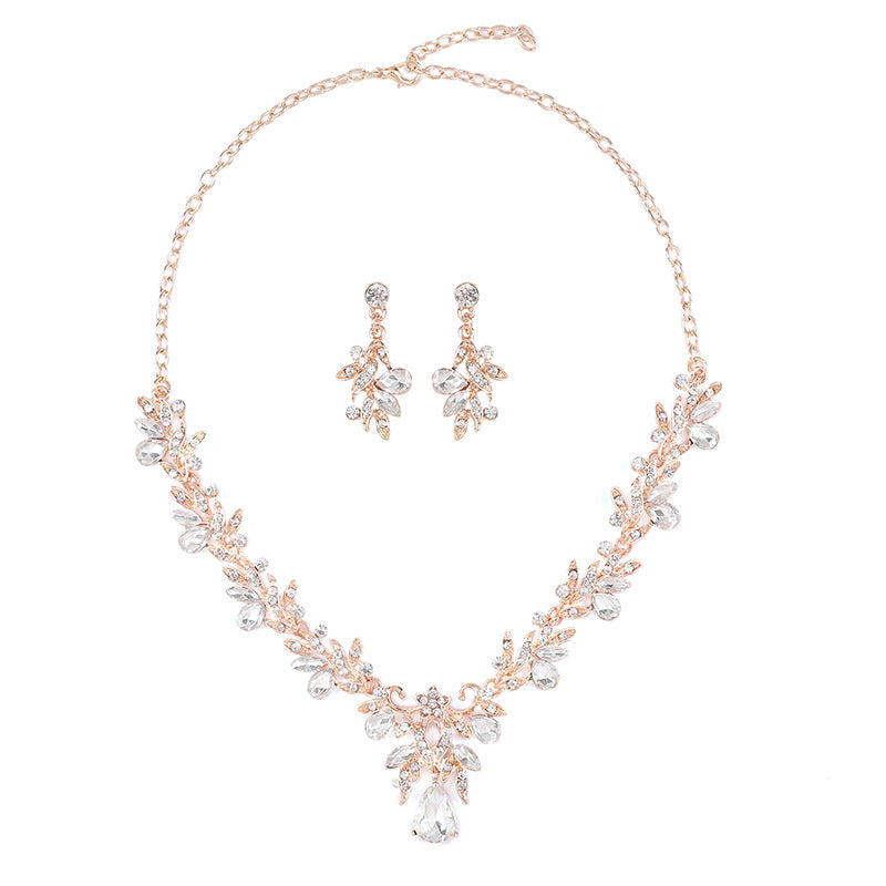 Bridal Necklace Set with High-Quality Crystal and Diamond Accents