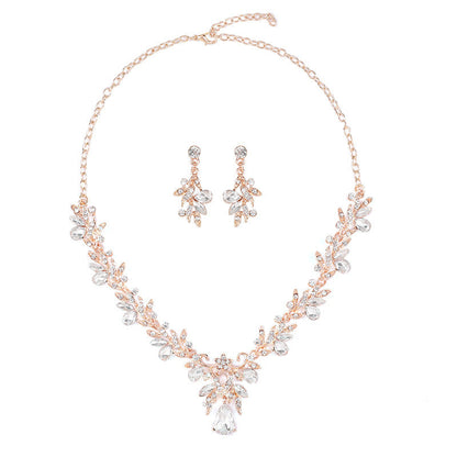 Bridal Necklace Set with High-Quality Crystal and Diamond Accents
