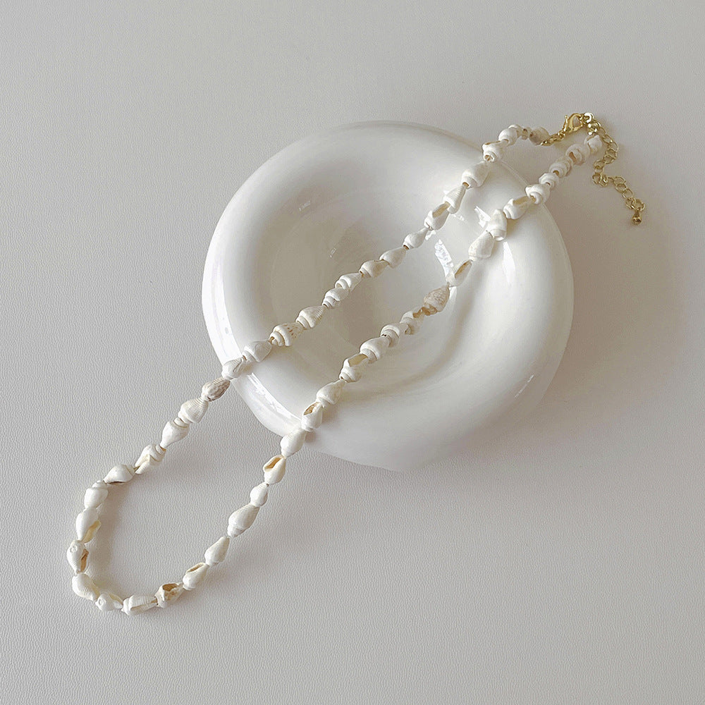 Minimalist Natural Shell Handmade Choker Necklace