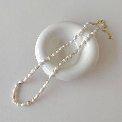 Minimalist Natural Shell Handmade Choker Necklace