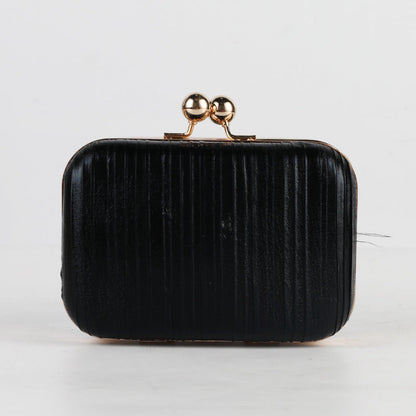 Metallic Pleated Evening Clutch Bag Stylish Formal Purse