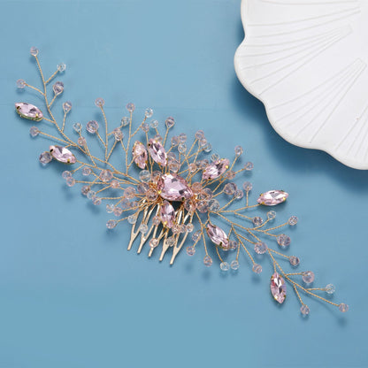 Bridal Wedding Hair Accessories Handmade Rhinestone Hair Comb