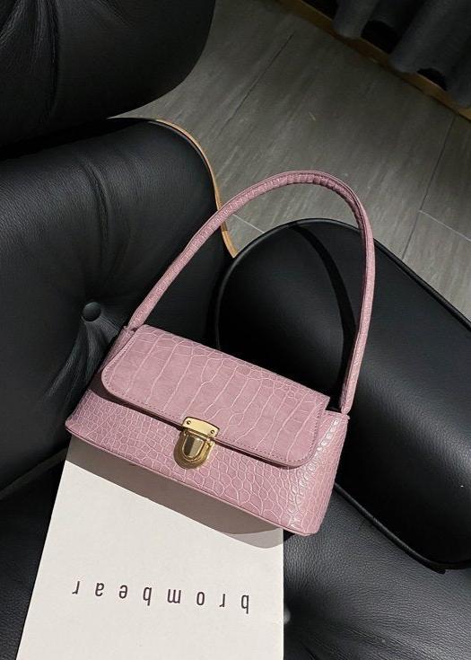 Mini Shoulder Bag PU Leather Croc Texture