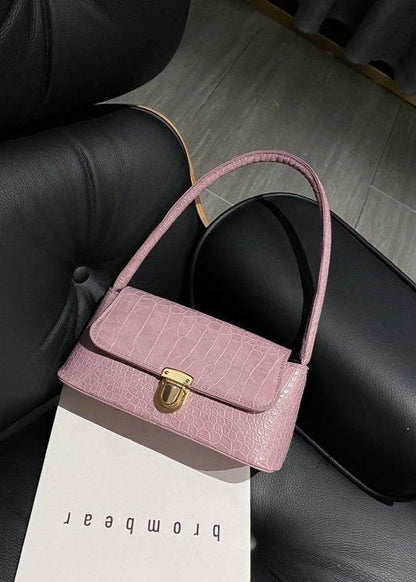 Mini Shoulder Bag PU Leather Croc Texture
