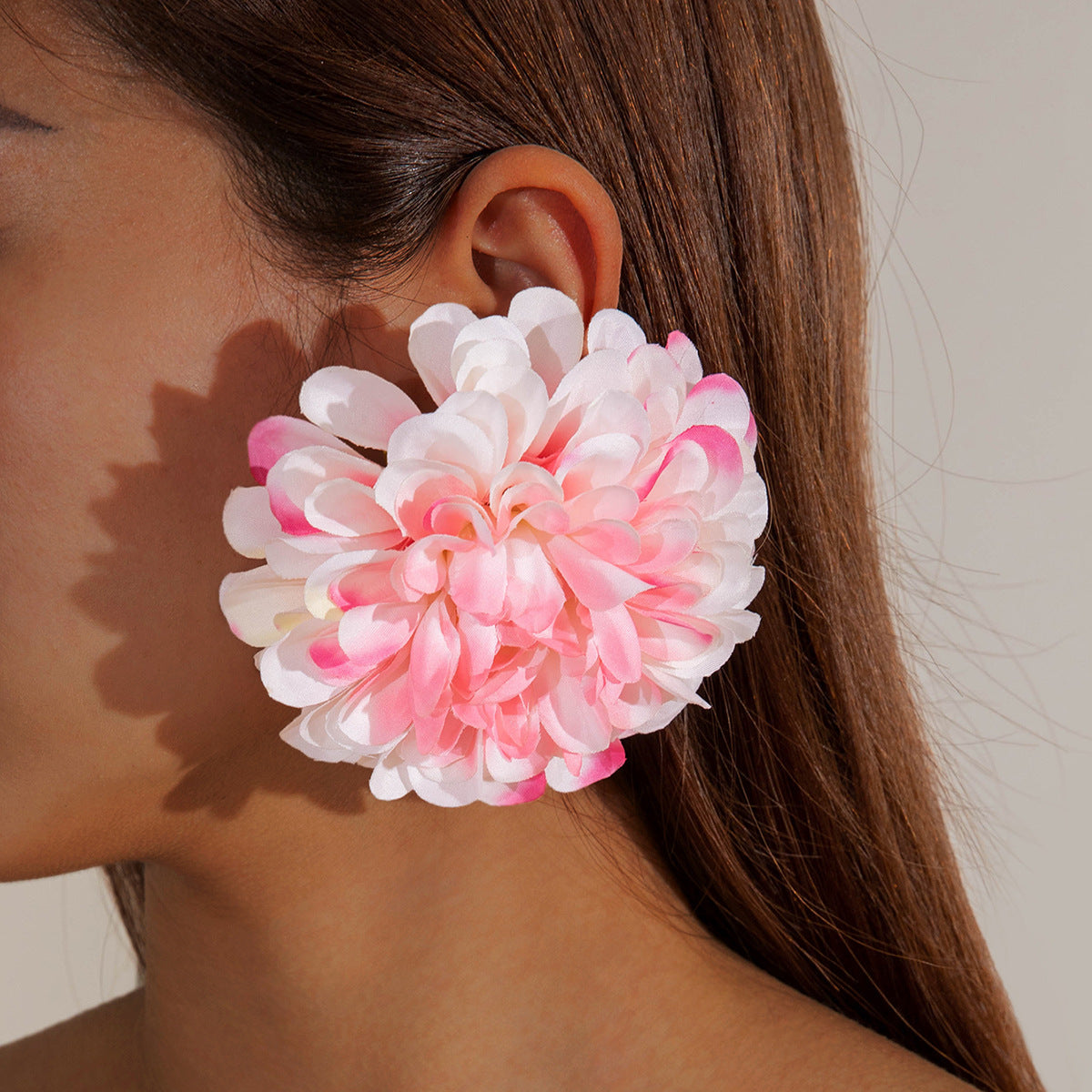 Stylish Irregular Floral Denim Flower Earrings