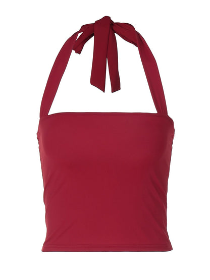 Trendy Solid Color Bodycon Crop Top