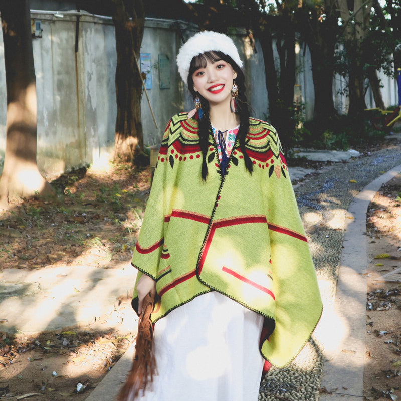 Ethnic And Ancient Style Warm Shawl Travel And Holiday Scarf