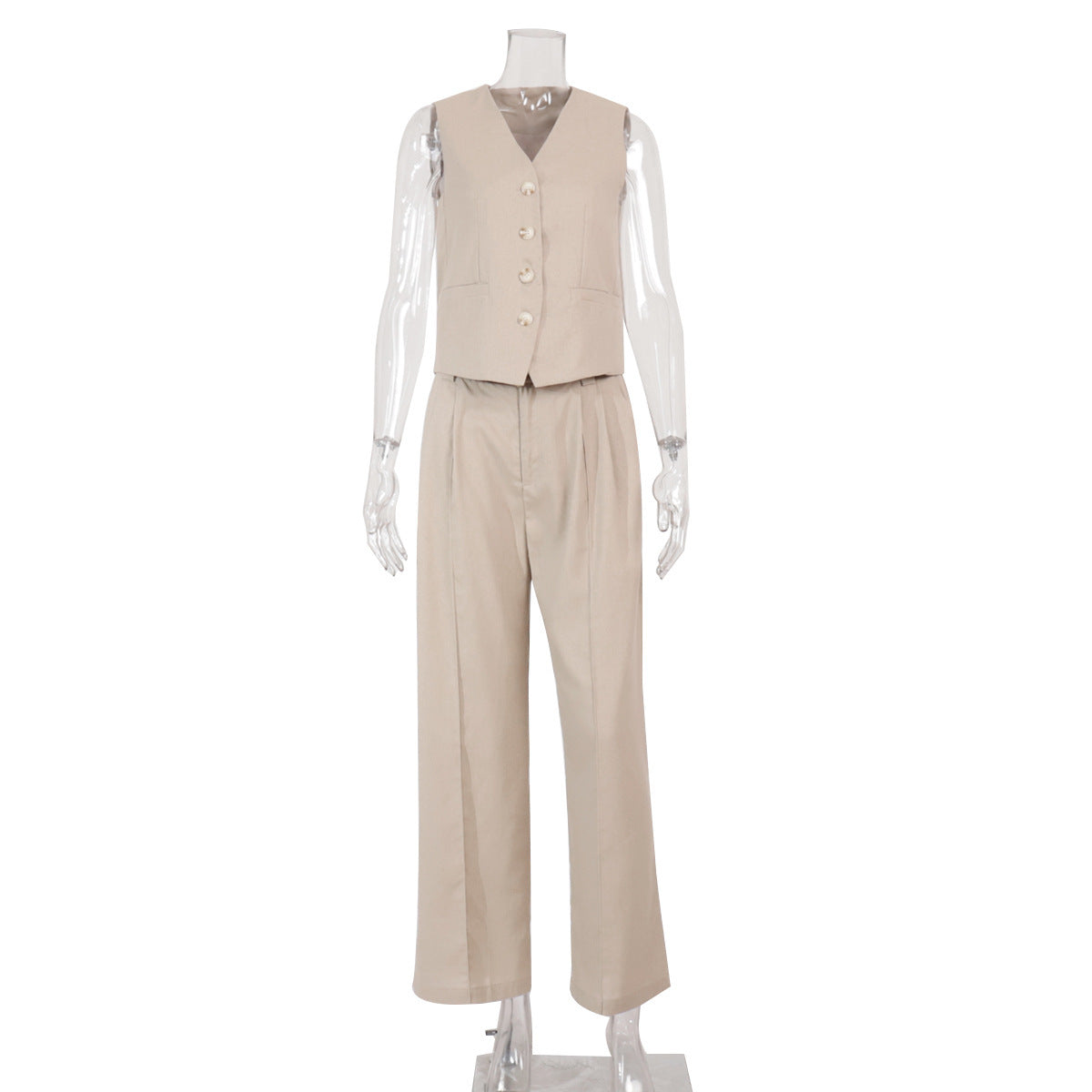 Casual Sleeveless Vest and Pants Set Comfortable Women’s Outfit