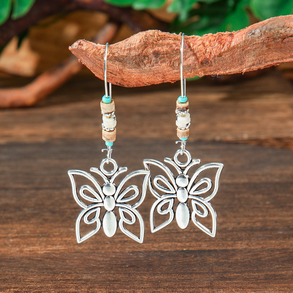 Bohemian Turquoise Earrings Set with Tassels