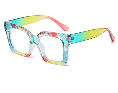 Trendy Floral Pattern Anti-Blue Light Glasses