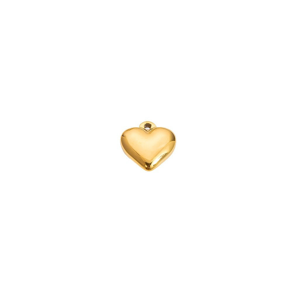 Heart Shaped Ocean Necklace Stainless Steel 18k Gold Pendant