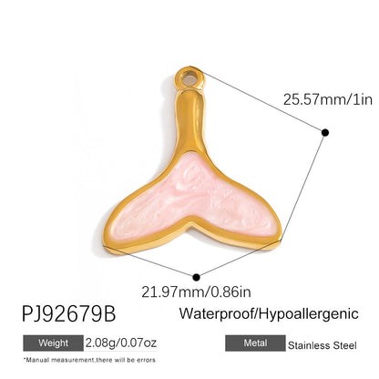 Heart Flower Pendant Accessories 18K Gold Plated Stainless Steel Jewelry