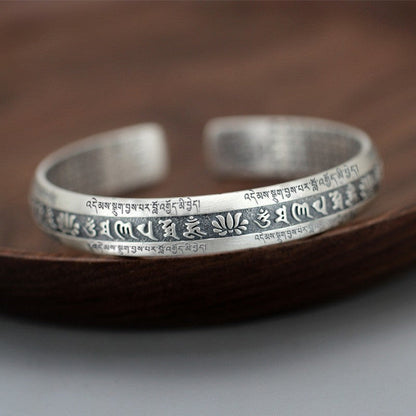 National Tide Prajnaparamita Heart Sutra Opening Bracelet Six-Character Mantra Heart Sutra Bracelet For Men And Women