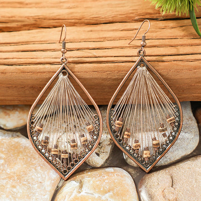 Vintage Water Drop Earrings Handmade Alloy Fashion Jewelry