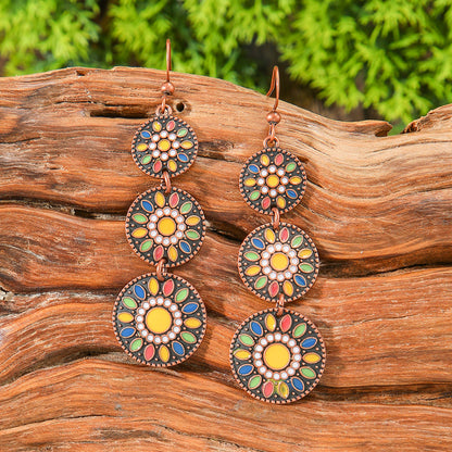 Trendy Ethnic Style Tassel Earrings Colorful Jewelry