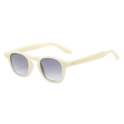 Trendy Punk Hip Hop Square Sunglasses with Metal Blends