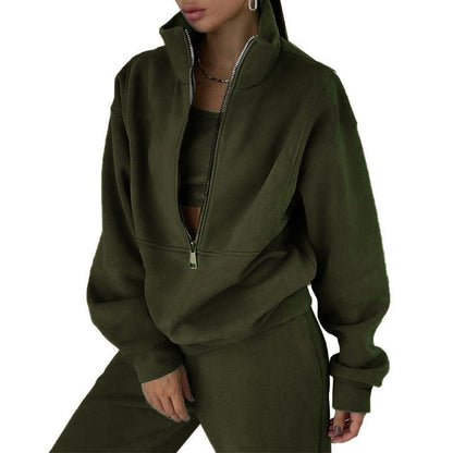 Trendy Casual Two-Piece Sweatshirt Set for Women