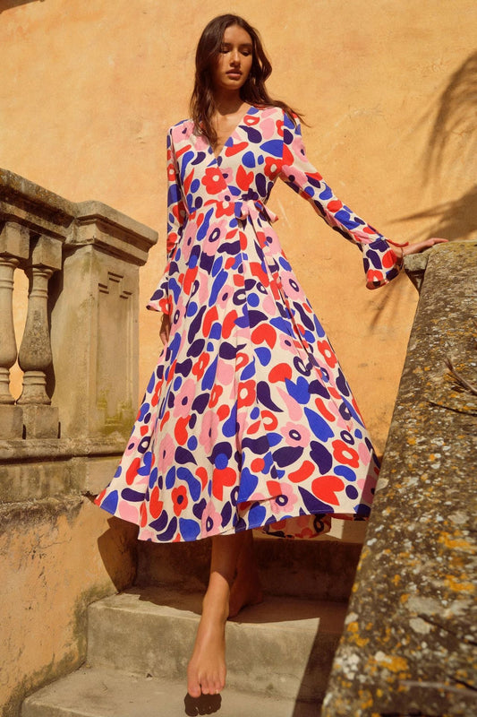 Bohemian Women'S V-Neck Print Sexy Dress