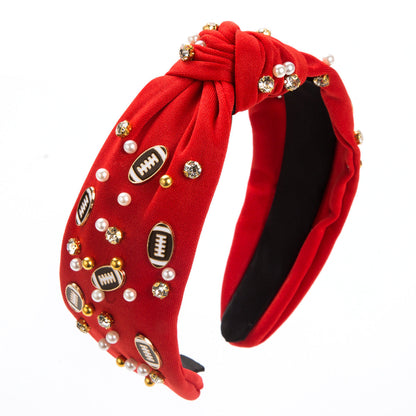 Fashion Pearl Headband Trendy Wide Fabric Hair Accessory
