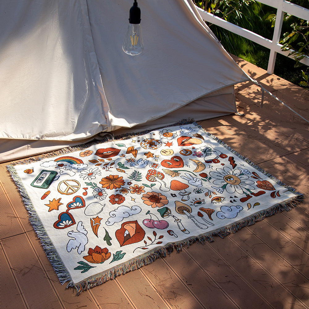 Camping Blanket Line Blanket Sofa Blanket Indian Blanket Outdoor Camping