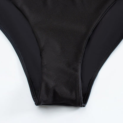 Sexy Hollow Out Solid Color One Piece Swimwear