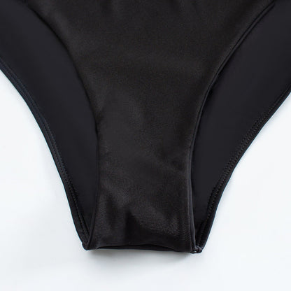 Sexy Hollow Out Solid Color One Piece Swimwear