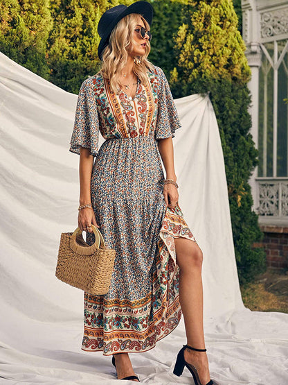 Summer Women'S Bohemian Dress Beach Resort Maxi Dress