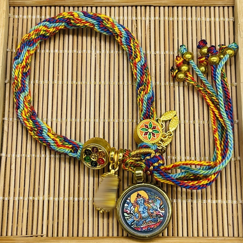 Tibet Hand-Woven Diamond Rope Hand Rope Bracelet Jewelry Gifts
