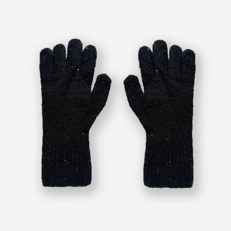 Handmade Wool Blend Sequin Mittens With Touch Screen Capability