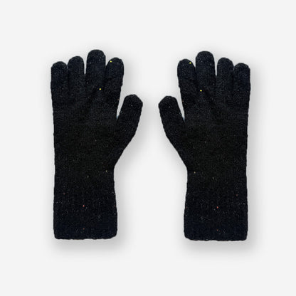 Handmade Wool Blend Sequin Mittens With Touch Screen Capability