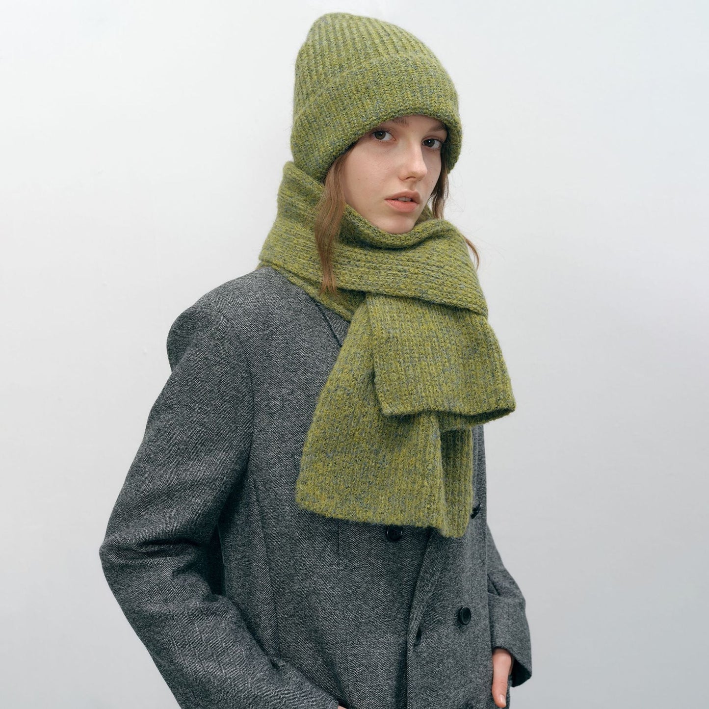2+ Solid Color Knit Scarves Hats