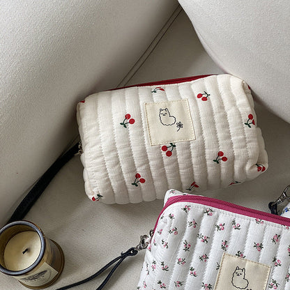 Flower Cherry Sweet Cosmetic Bag