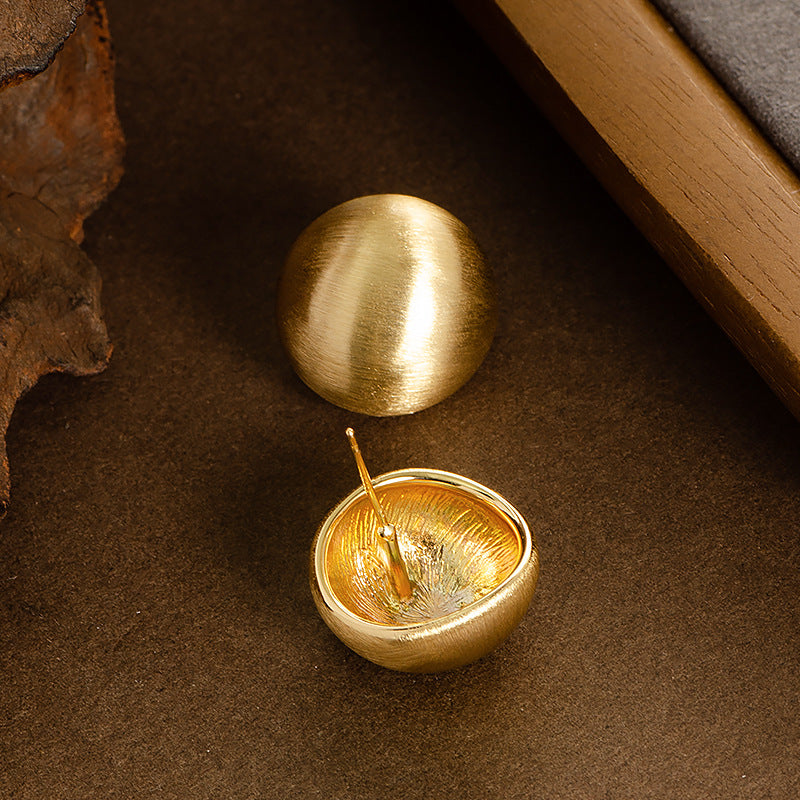 Geometric Minimalist Matte Metal Earrings For Casual Style