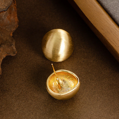 Geometric Minimalist Matte Metal Earrings For Casual Style