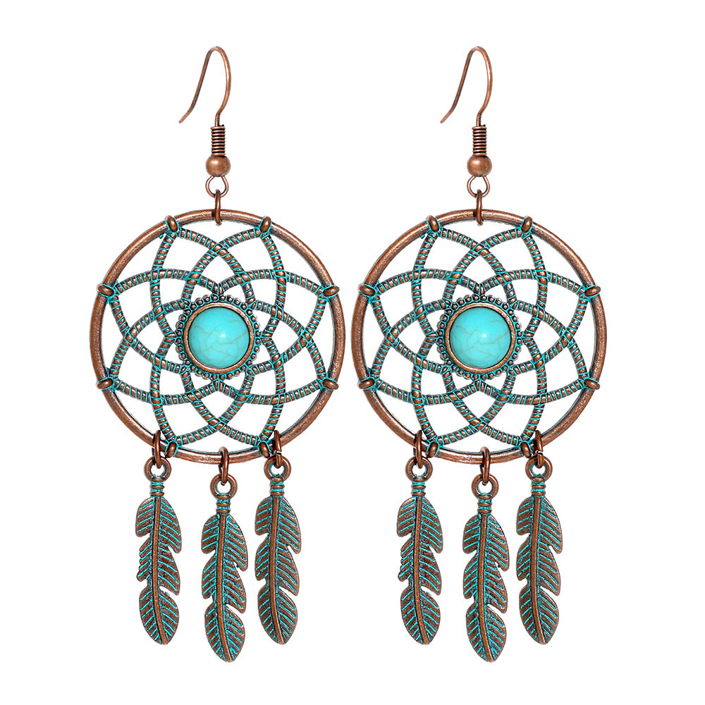 Vintage Metal Tassel Earrings Creative Bohemian Jewelry