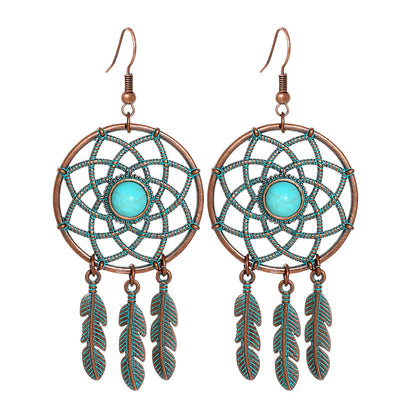 Vintage Metal Tassel Earrings Creative Bohemian Jewelry