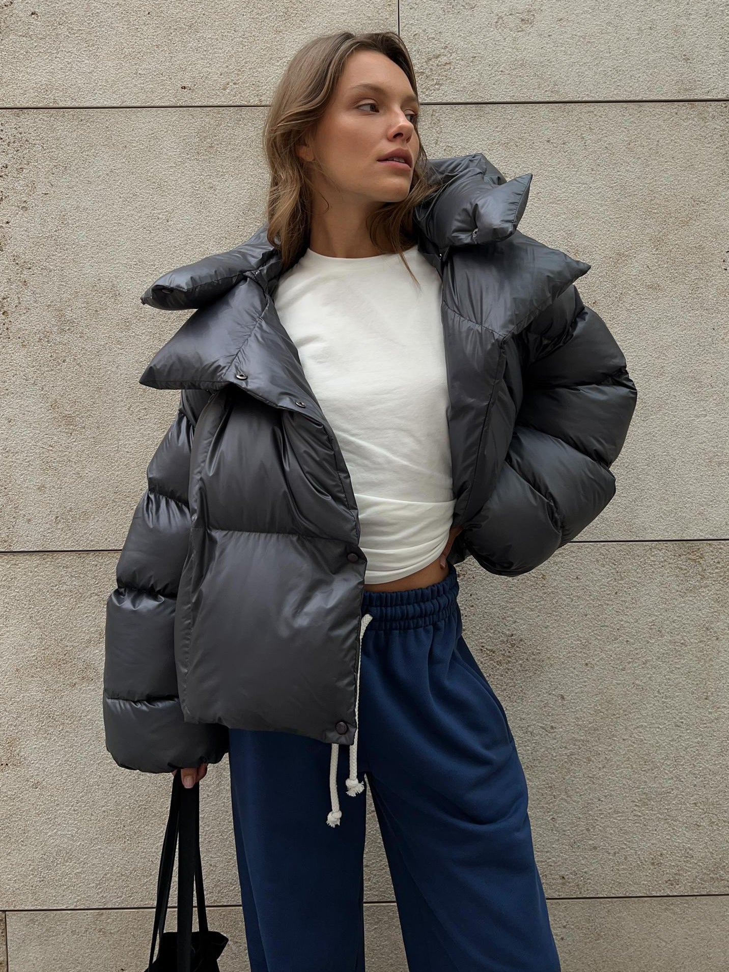 Women's Trendy Hooded Puffer Jacket Casual Street Style