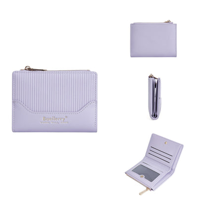 Simple Leather Splicing Card Cases Wallets