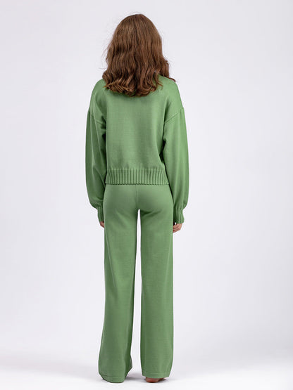 2+ Round Neck Simple Knit Sets