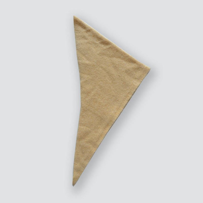 Solid Color Knitted Wool Blend Triangle Scarf for Women