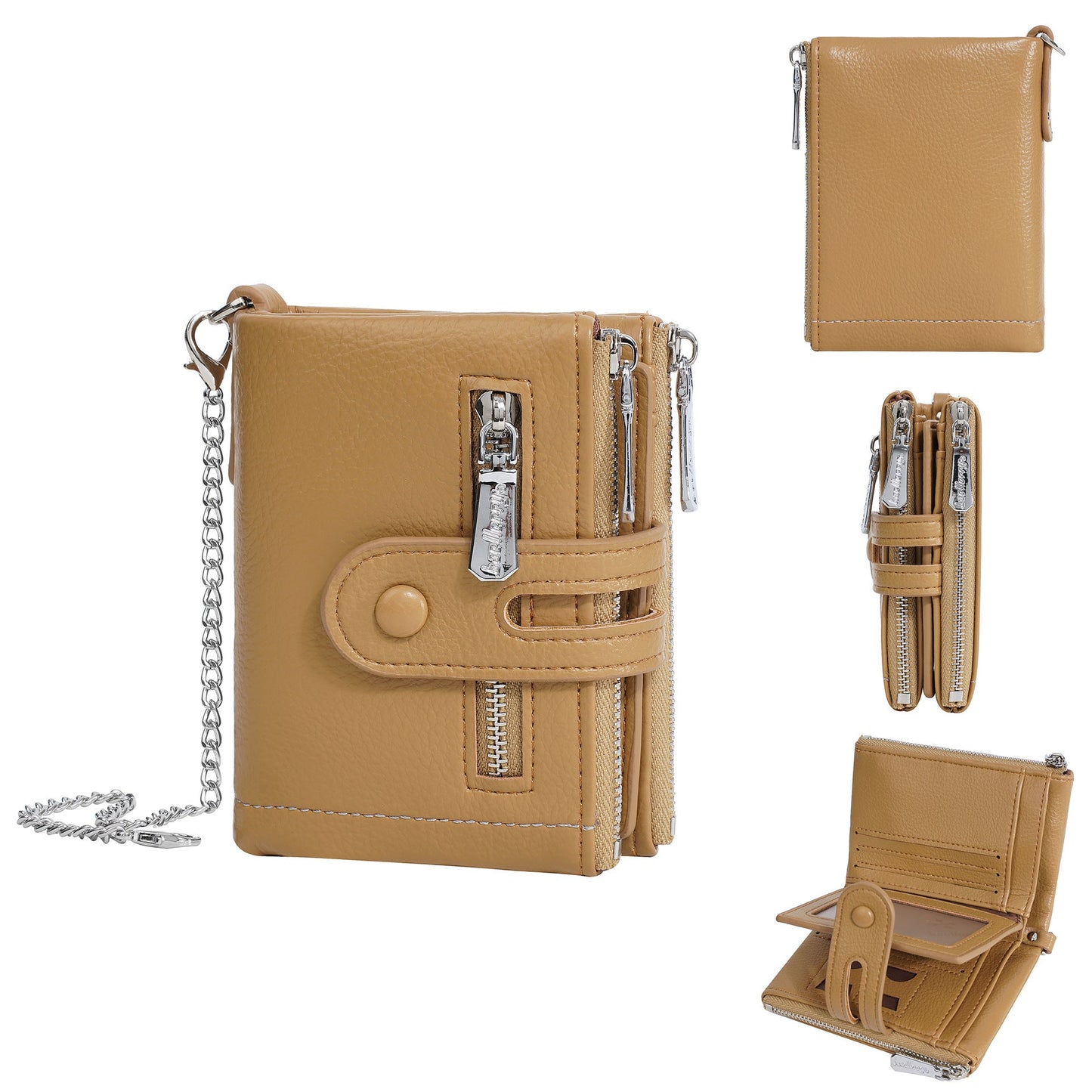 Solid Color Portable Card Cases Wallets