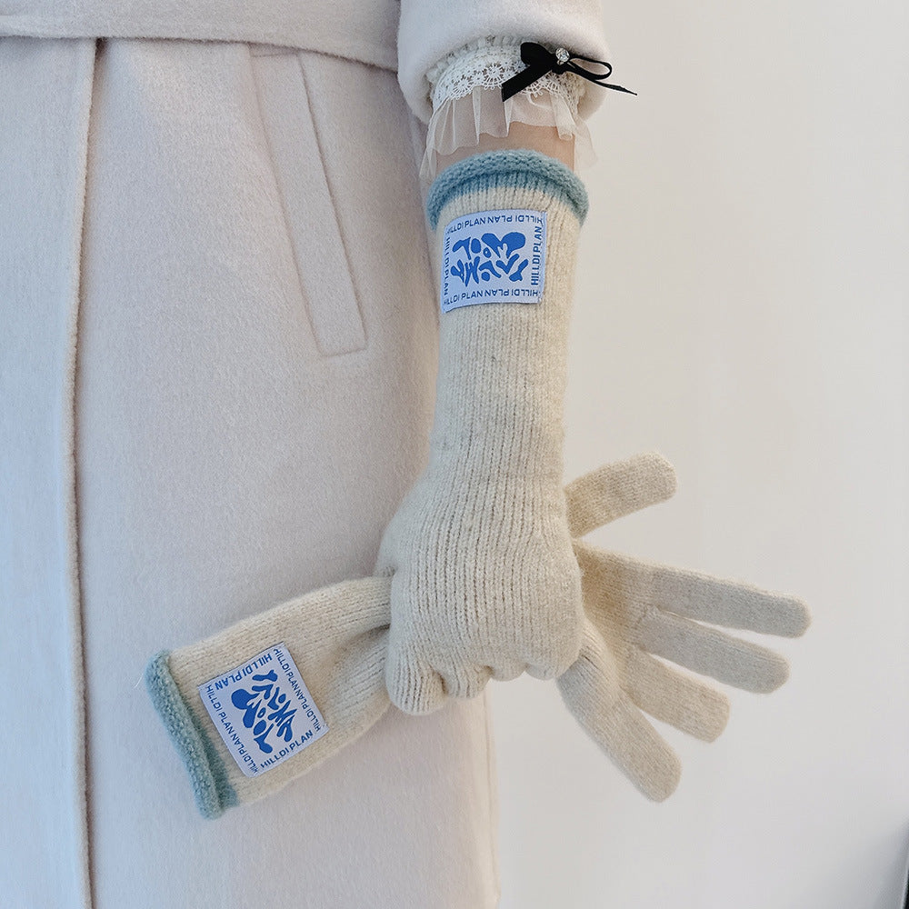 Winter Thermal Soft Touchscreen Wool Long Gloves