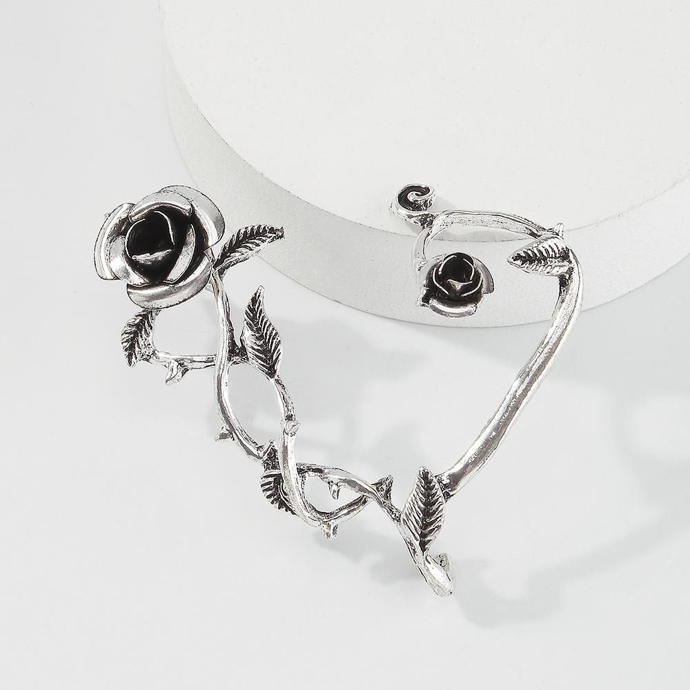 Retro Dark Earrings Enchanting Rose Exaggerated Earrings