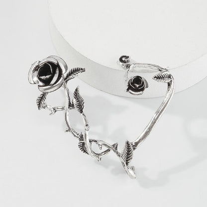 Retro Dark Earrings Enchanting Rose Exaggerated Earrings