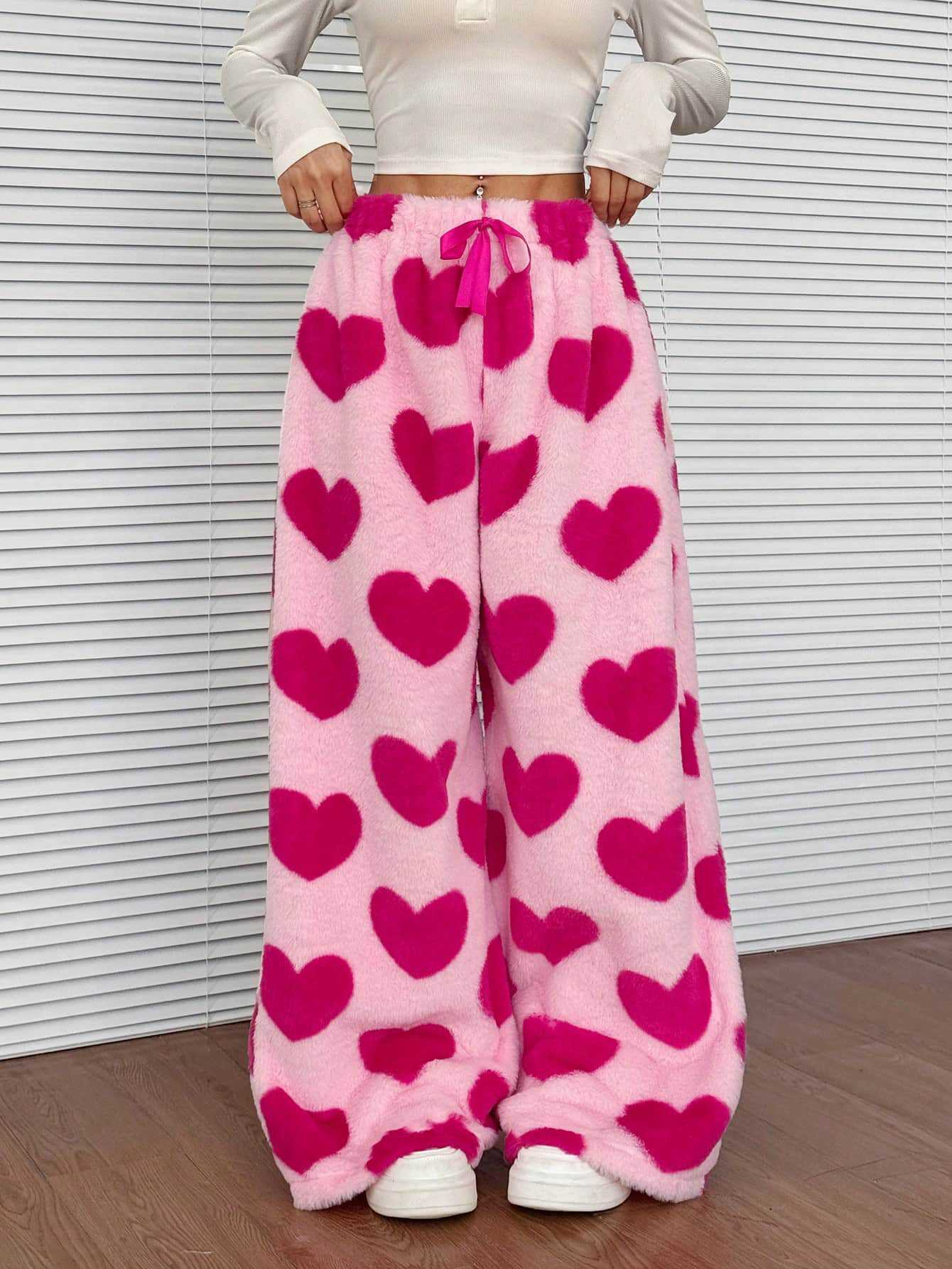 Casual Leopard Print Elastic Waist Wide Leg Pants