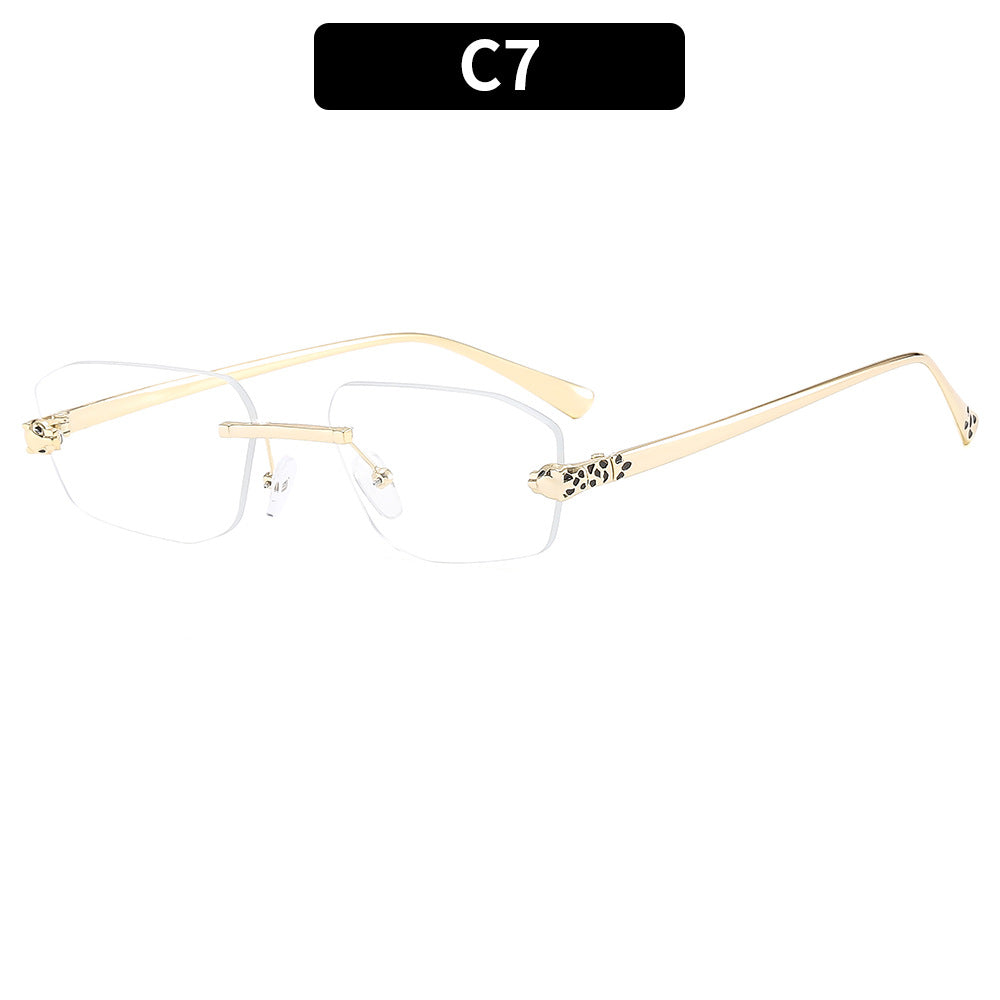 Trendy Fashion Frameless Leopard Sunglasses for Men and Women