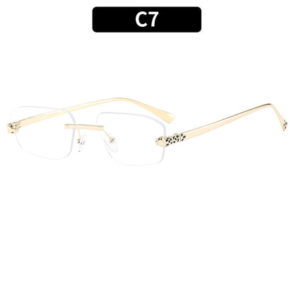 Trendy Fashion Frameless Leopard Sunglasses for Men and Women